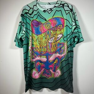 Disc Golf Men’s Shirt Jersey The Teddy‎ Peddler & Stephen Rullo Art Medium Blue